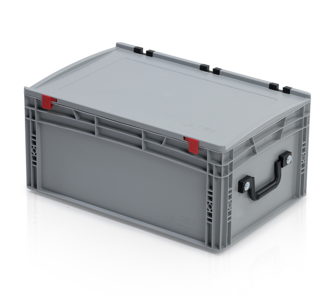 Skrzynka EURO z pokrywą 60 x 40 x 28.5 - 2 uchwyty na krótszym boku