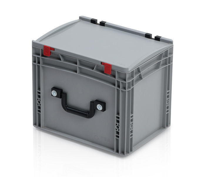 Skrzynka EURO z pokrywą 40 x 30 x 32 - 1 uchwyt na dłuższym boku