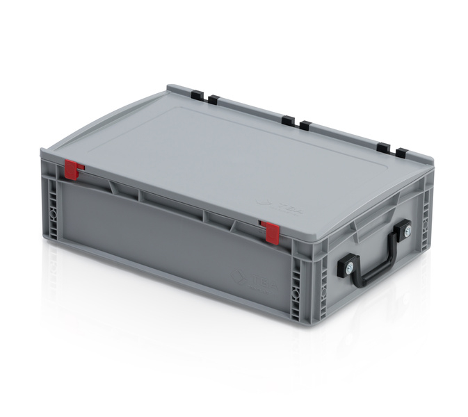 Skrzynka EURO z pokrywą 60 x 40 x 17 - 1 uchwyt na krótkim boku