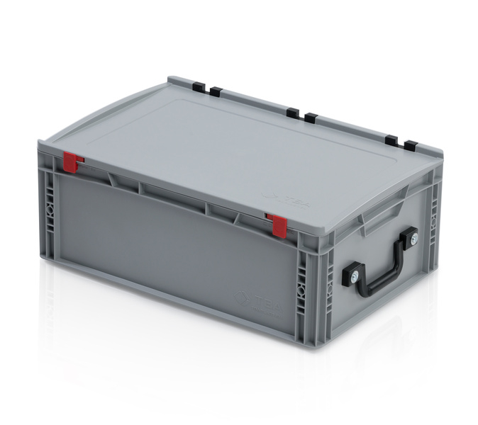 Skrzynka EURO z pokrywą 60 x 40 x 22 - 1 uchwyt na krótkim boku