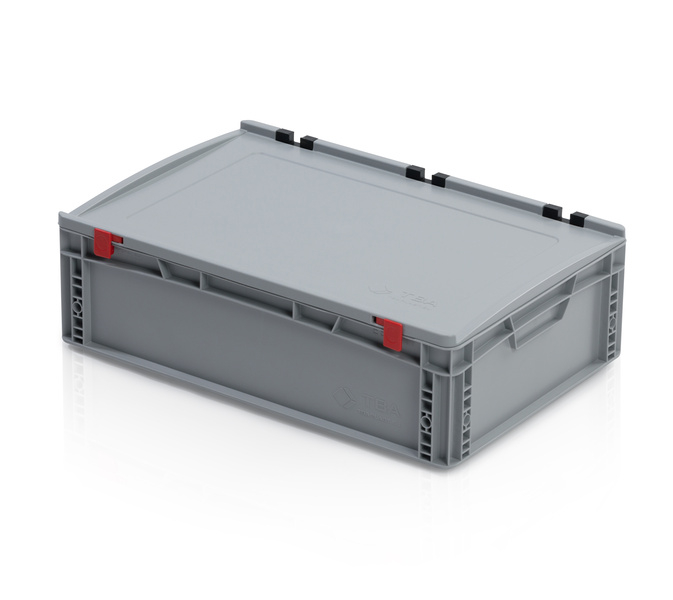 Skrzynka EURO z pokrywą 60 x 40 x 17 z uchwytem zamkniętym