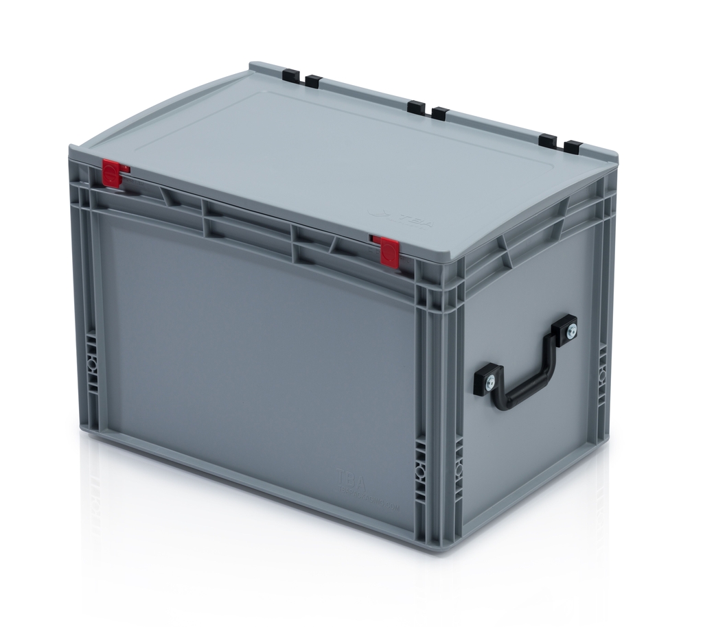 Skrzynka EURO z pokrywą 60x40x41,5 - 2 uchwyty na krótszym boku