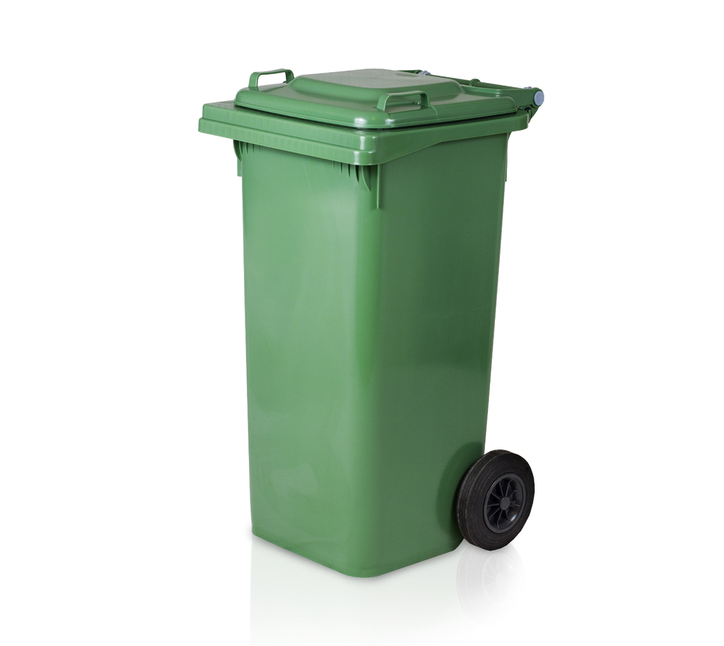 Kosz na śmieci 120 l zielony