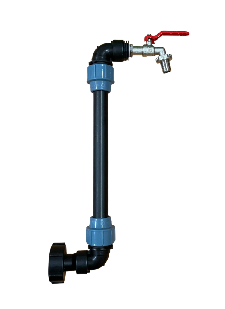 Zespół wylotu dla IBC z zaworem 3/4”