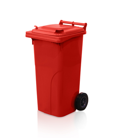 Kosz na śmieci 120 l czerwony