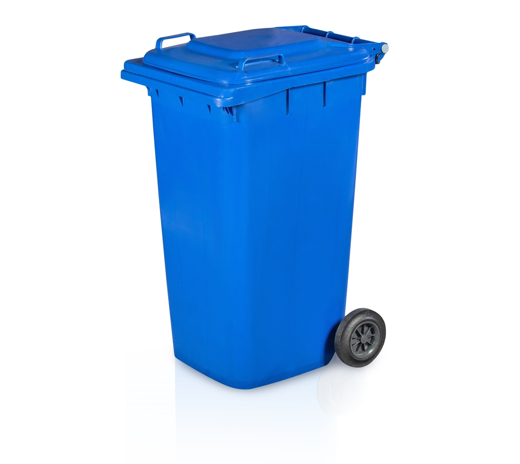 Kosz na śmieci 240 l niebieski
