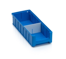 Przegroda poprzeczna z wycięciem do regałowego pojemnika magazynowego- 15,6x9 cm